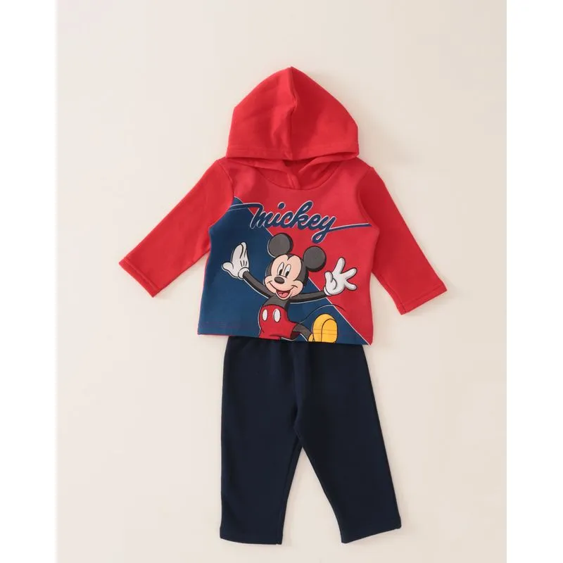 Conjunto Bebê de Moletom Mickey Vermelho P