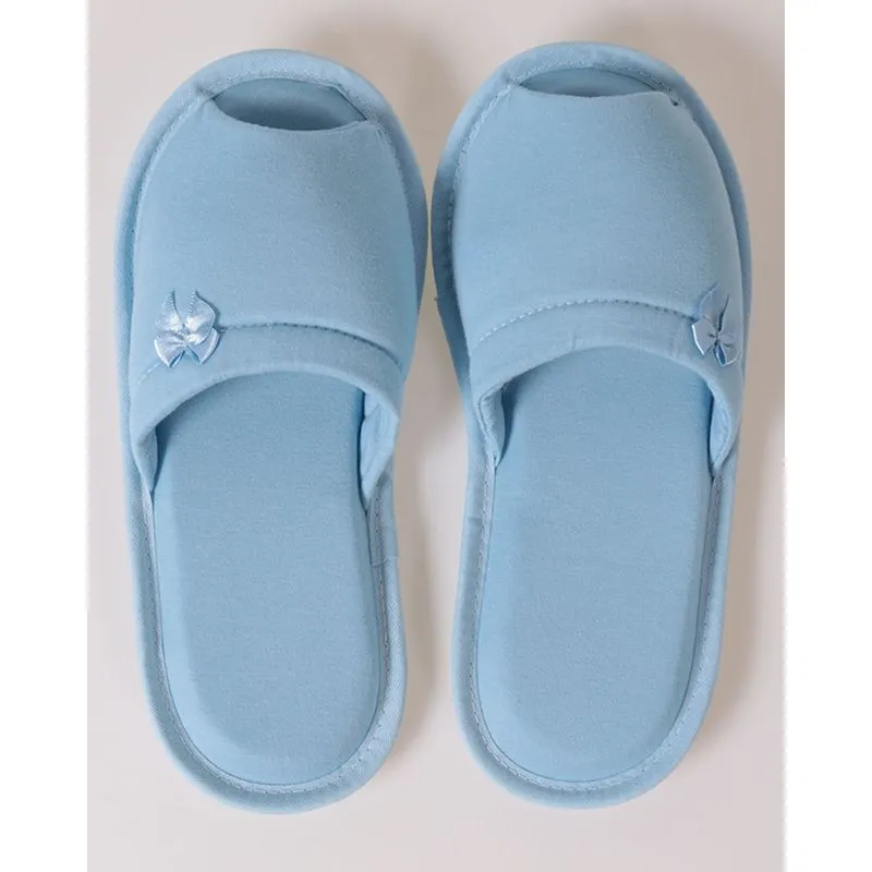 Chinelo Tipo Pantufa com Laço Azul Claro 41/42