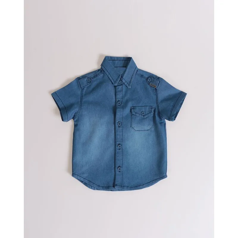 Camisa Jeans Bebê Azul M