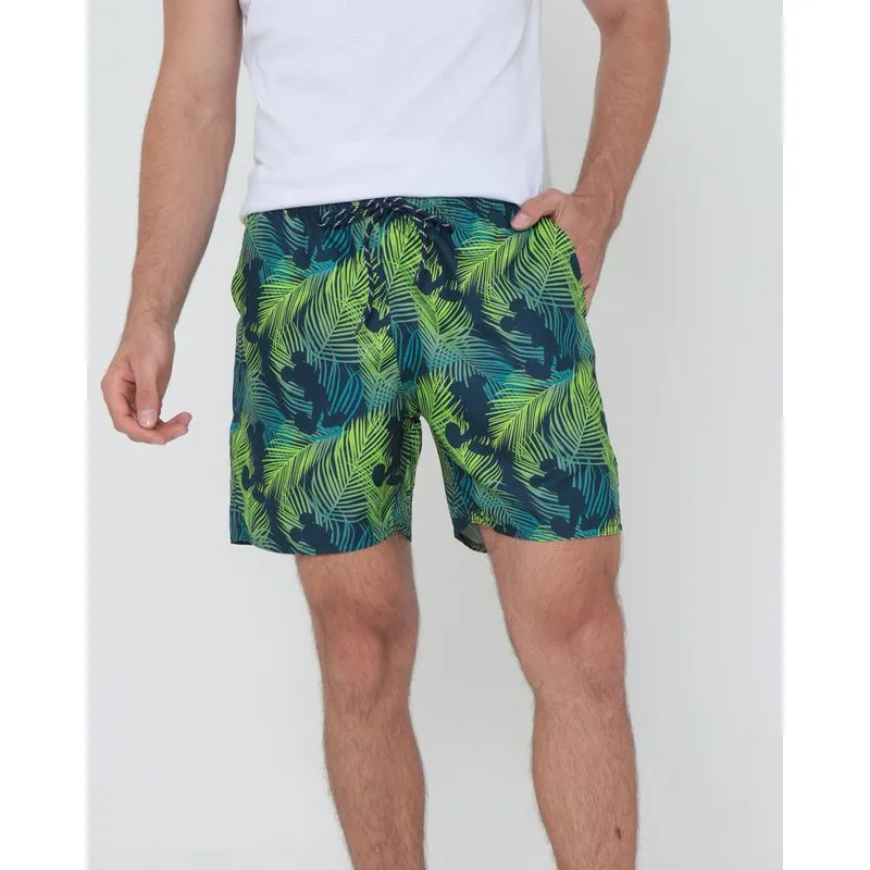 Bermuda Masculina De Praia Estampa Mickey Disney Verde GG