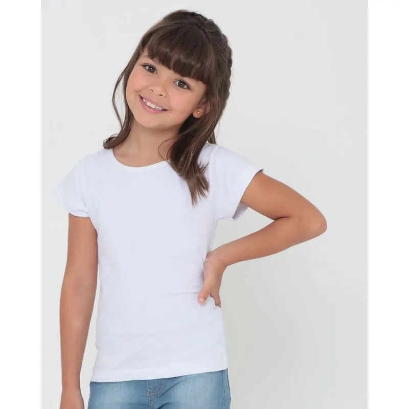 Blusa Infantil Básica Branca 4