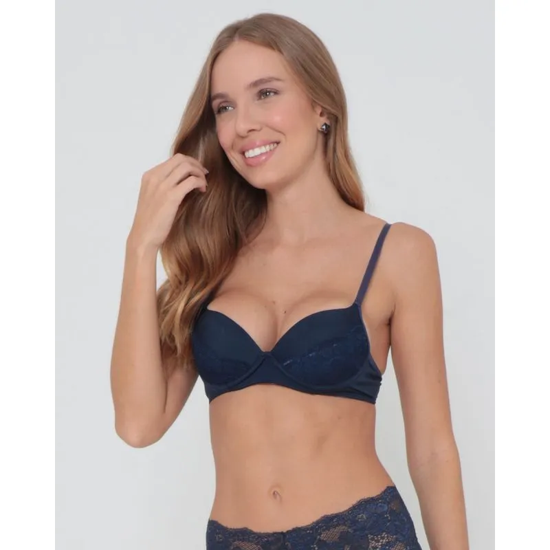 Sutiã Avulso Com Base Renda Azul Marinho 46