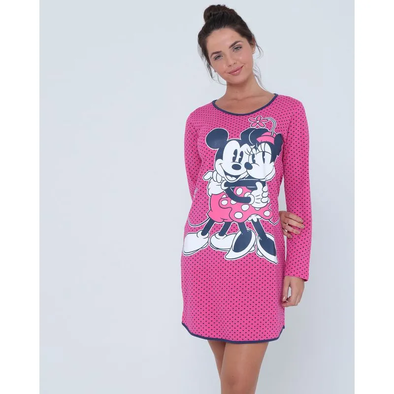 Camisola Estampa Mickey Minnie Rosa Pink M