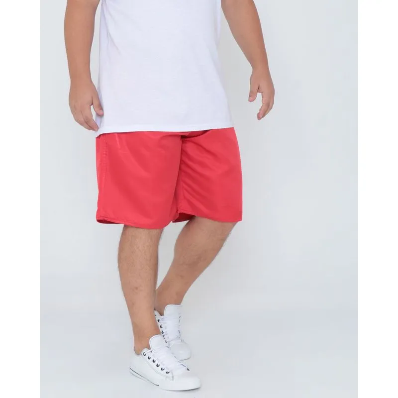 Bermuda Masculina Plus Size Básica Vermelho G3