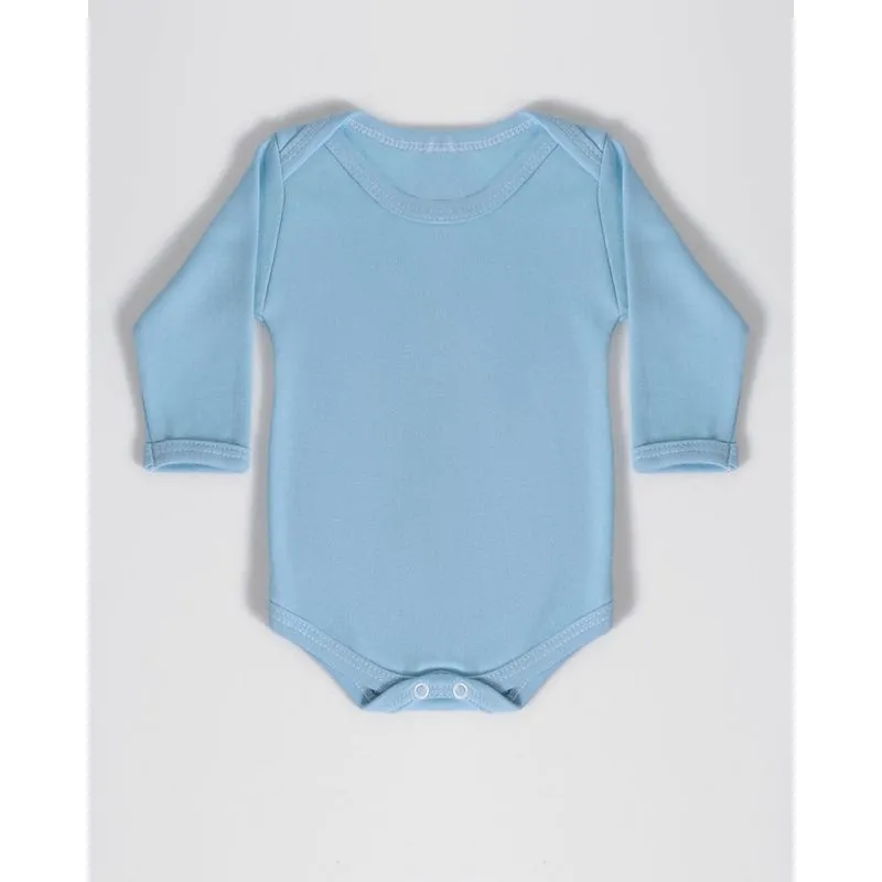 Body Bebê Manga Longa Azul Claro M