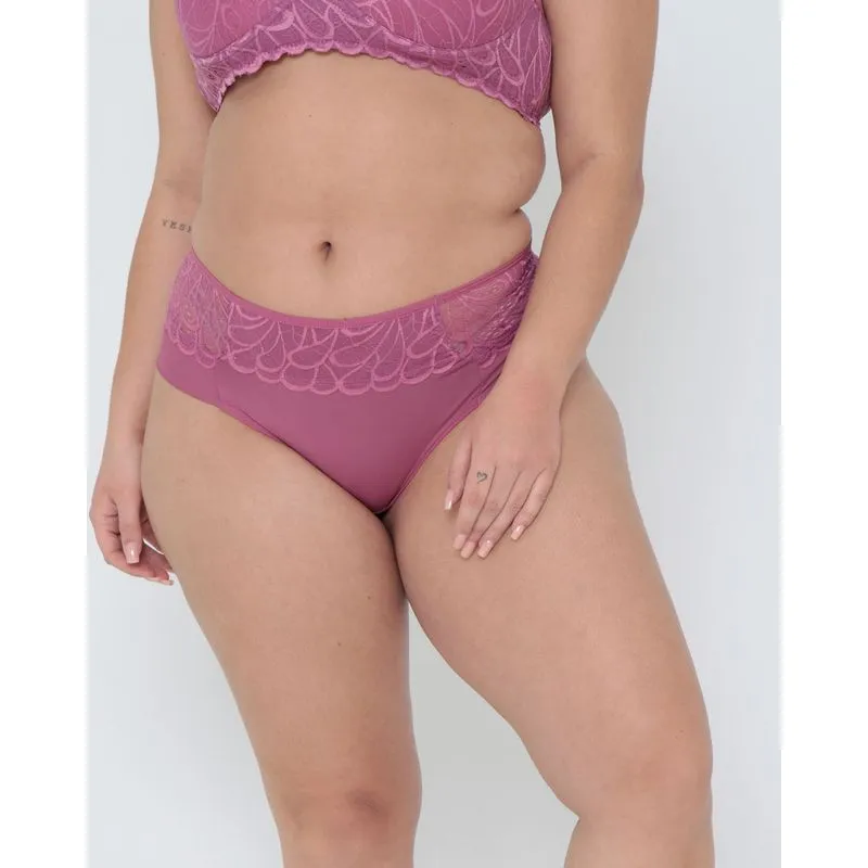 Calcinha Plus Size Fio Renda Rosa G