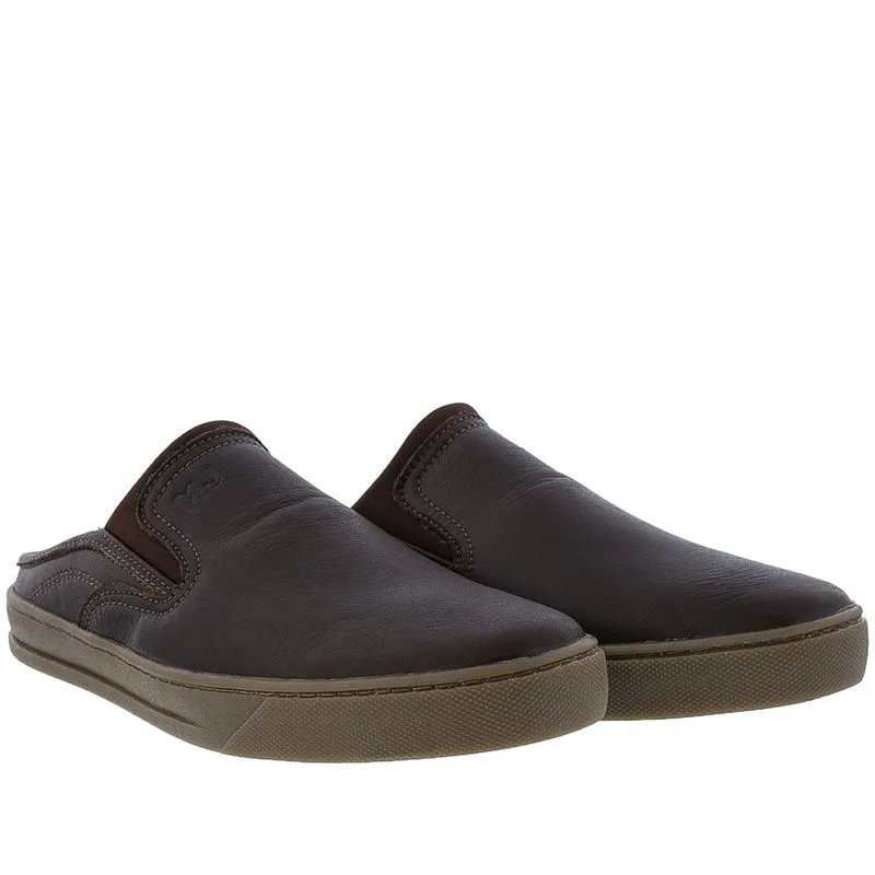 Slip On Mule Mac & Jac Couro Café