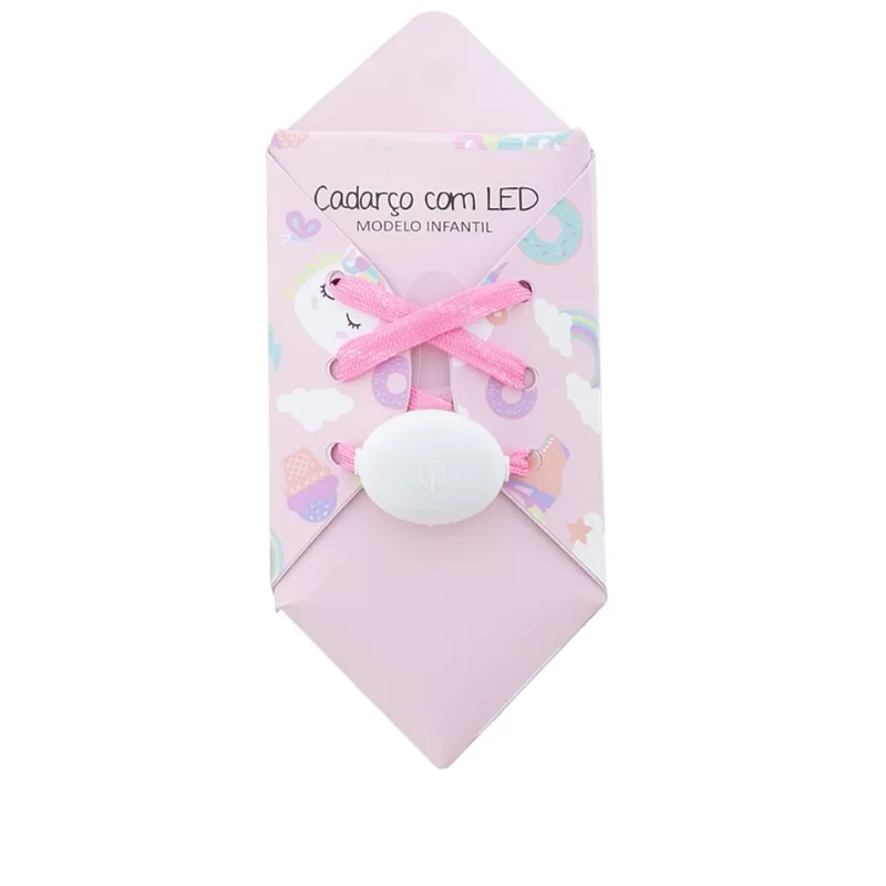 Cadarço Infantil STZ com Led Rosa