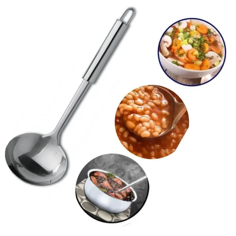 Concha De Cozinha Feijão Utensilio Em Aço Inox 33cm