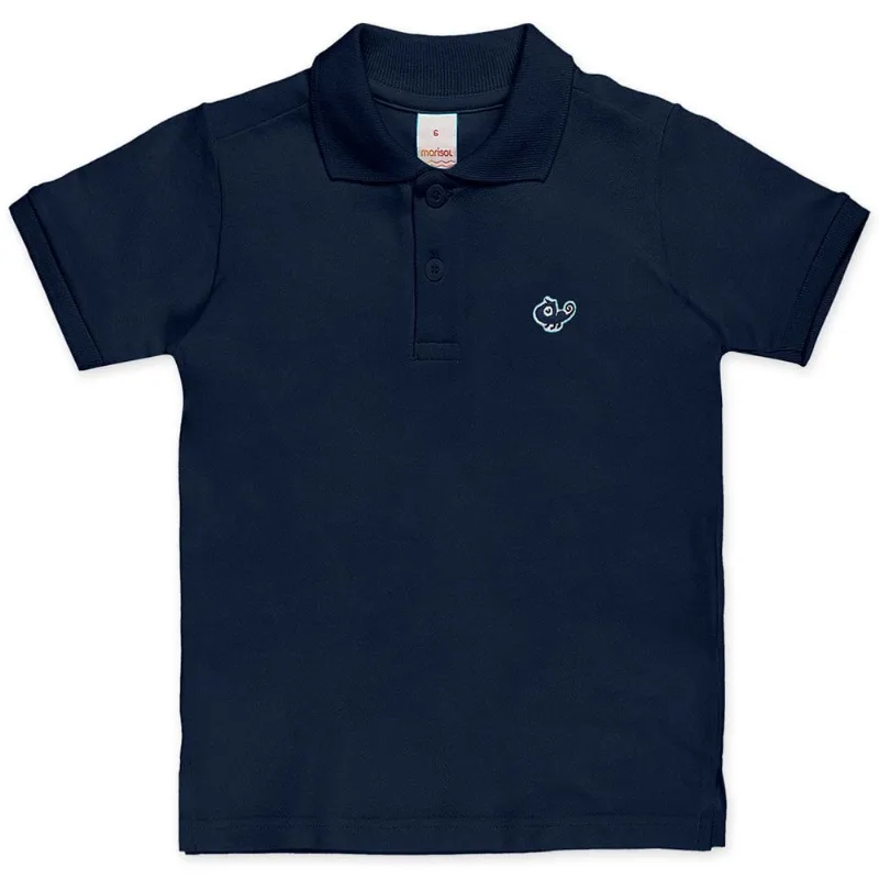 Camisa Polo Básica Com Aroma Malha Menino Marisol Azul 12