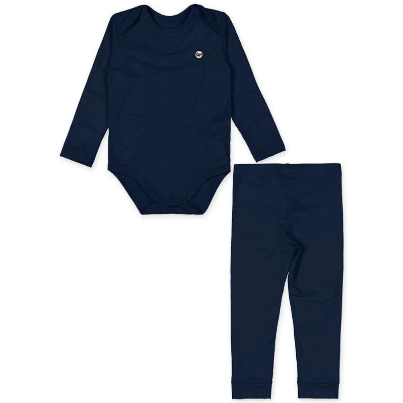 Conjunto Longo Básico Bebê Com Tecnologia Thermo Dry Malha Menina/Menino Marisol Azul G
