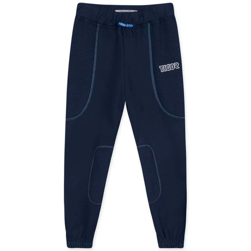 Calça Moletom Infantil Menino Tigor Azul 4