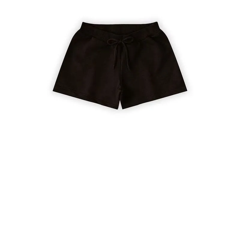 Short Infantil Cintura Alta Marisol Algodão Preto