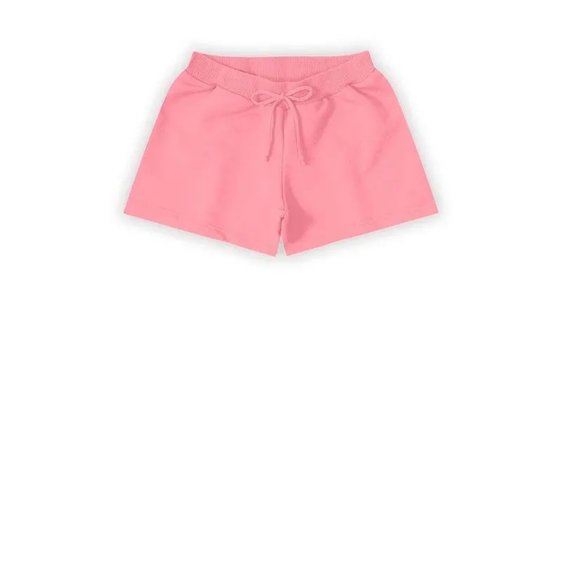 Short Infantil Marisol Cintura Alta Algodão Rosa