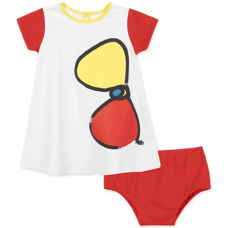 Vestido Com Calcinha Bebê Com Proteção Antiviral - Branco MB