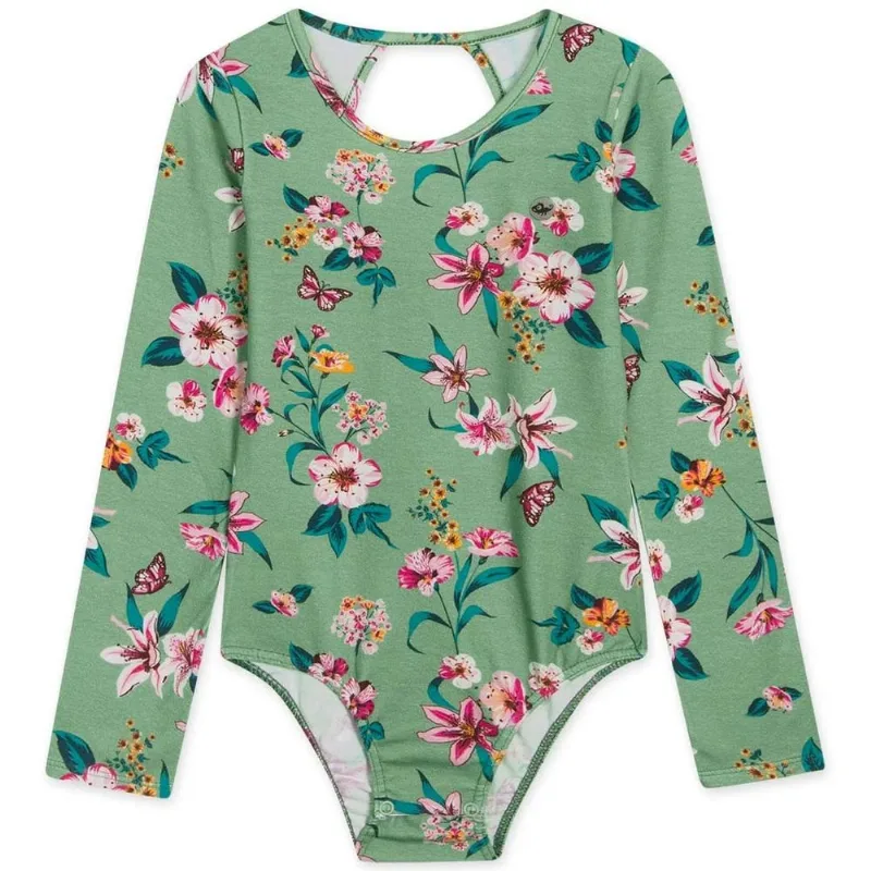 Body Manga Longa Antiviral Malha Menina Marisol Verde 4