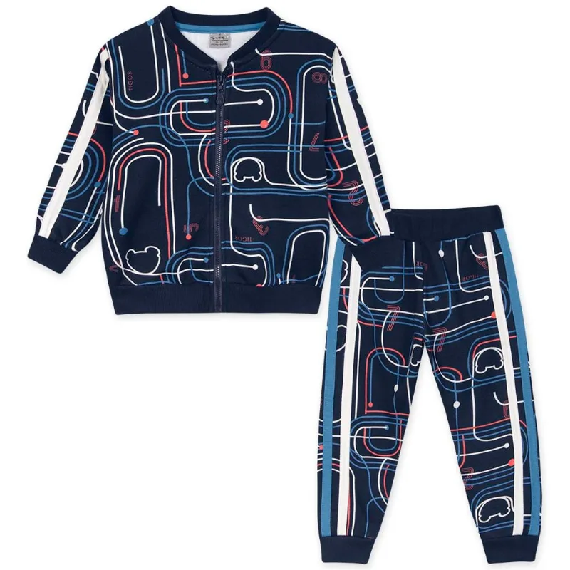 Conjunto Moletom Infantil Tigor Azul 1.5