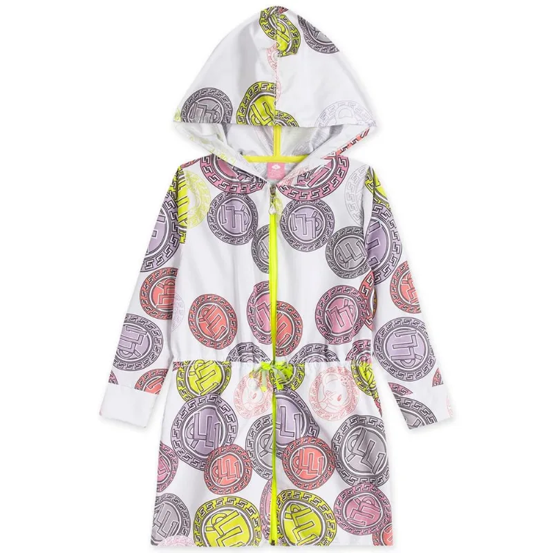 Vestido Infantil Manga Longa Com Capuz - Branco 4
