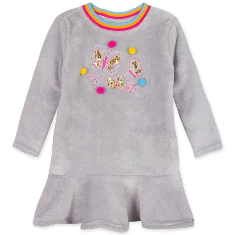 Vestido Infantil Menina - Cinza 2P