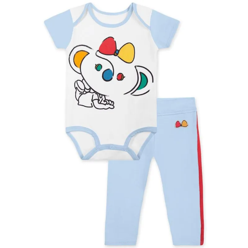 Conjunto Bebê Menina Com Proteção Antiviral - Azul PB