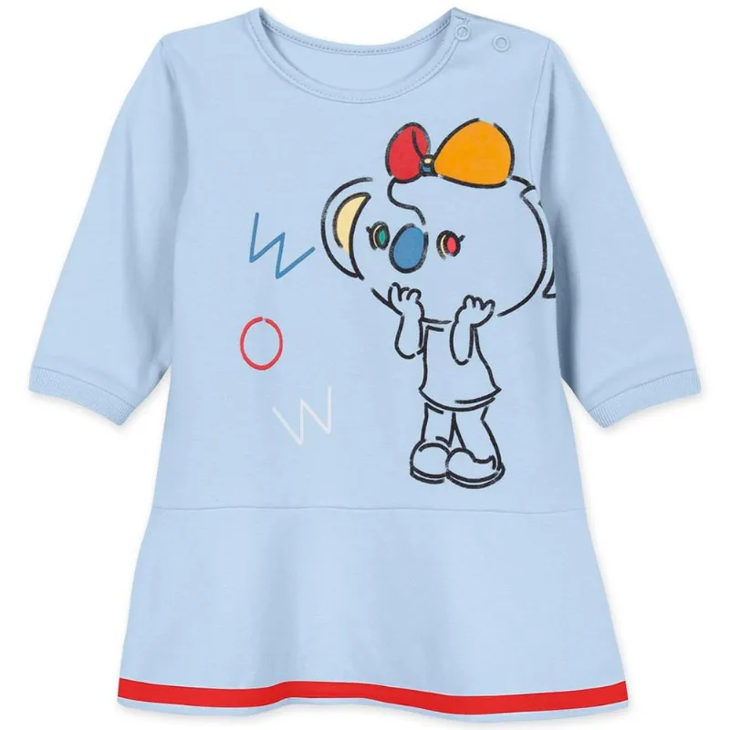 Vestido Bebê Manga Longa Com Proteção Antiviral - Azul MB