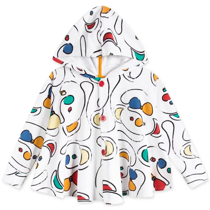 Casaco Infantil Menina Com Capuz - Branco 5