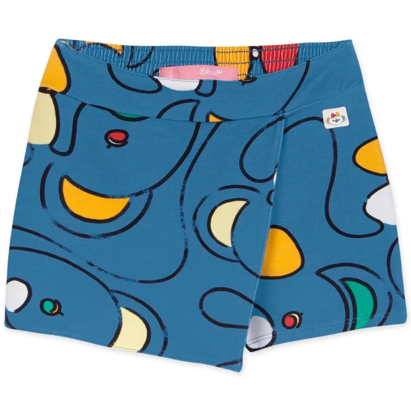 Short Saia Infantil Menina - Azul 12