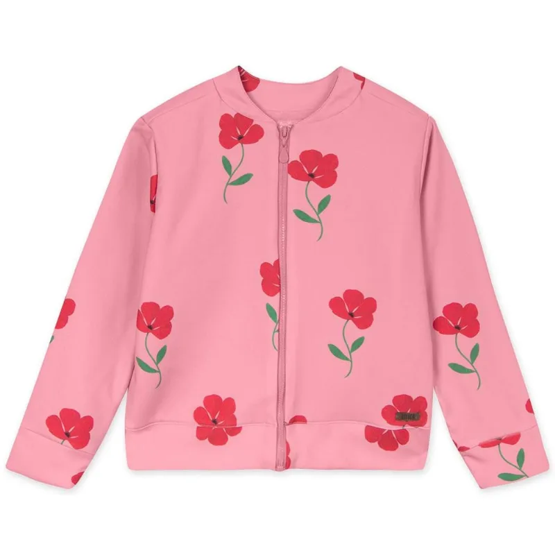 Jaqueta Infantil Menina Com Estampa Floral - Rosa 10