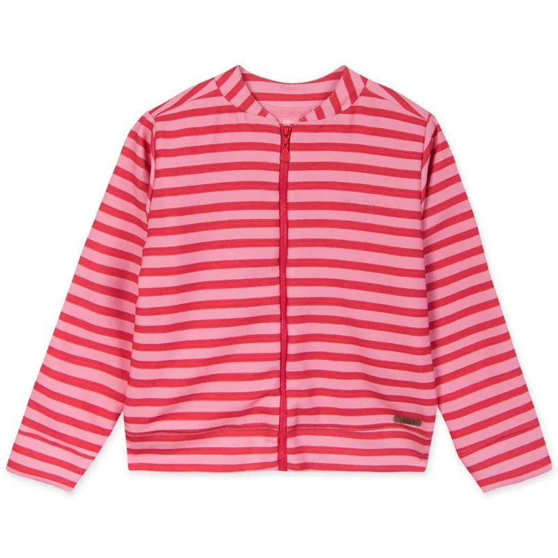 Jaqueta Infantil Menina Com Estampa Listrada - Rosa 10