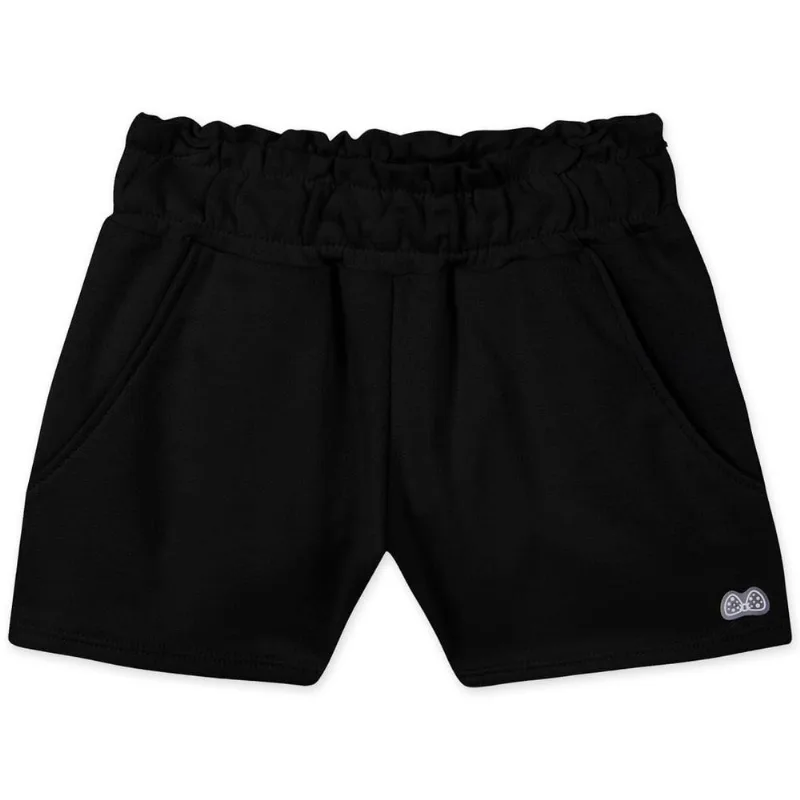 Short Moletom Bebê Menina Com Aroma - Preto 1.5