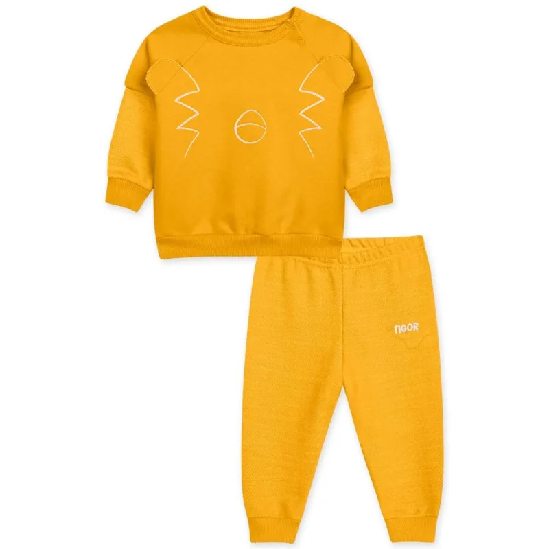 Conjunto Moletom Bebê Tigor Amarelo GGB
