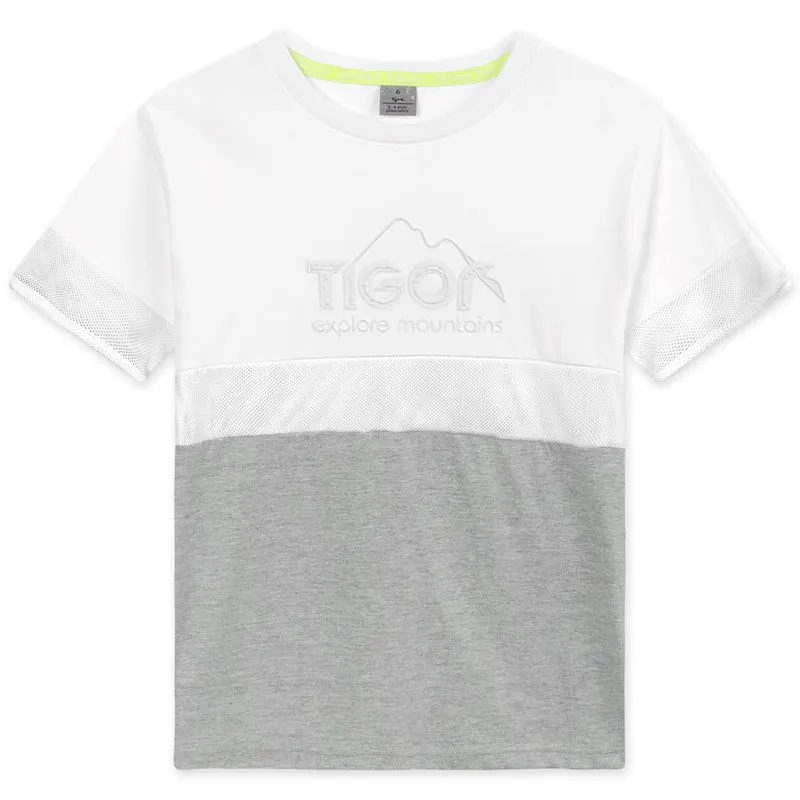Camiseta Infantil Meia Malha Tigor Branco 10