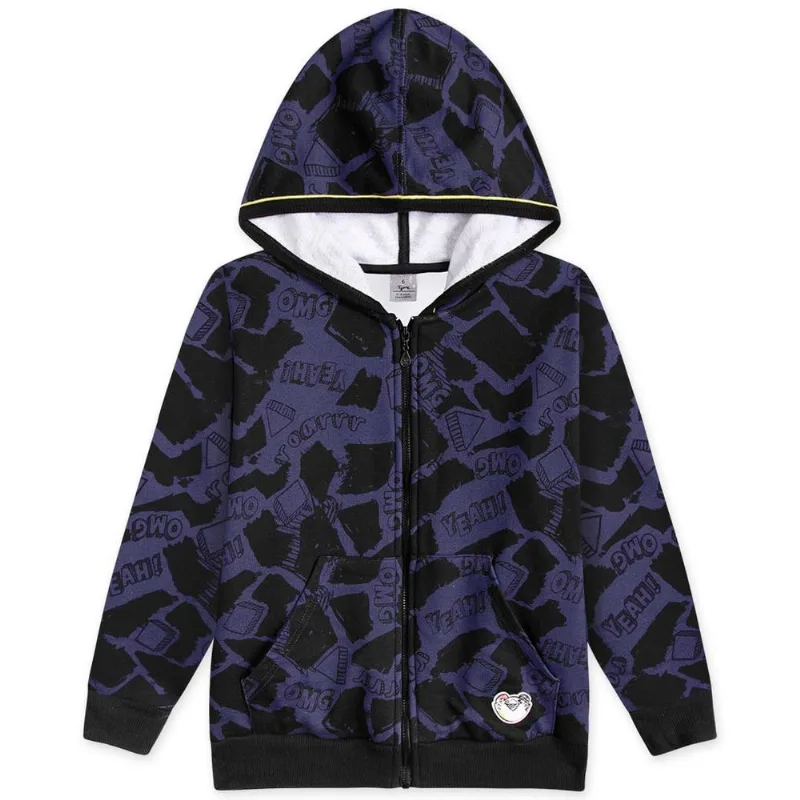 Jaqueta Infantil Moletom Tigor Roxo 10