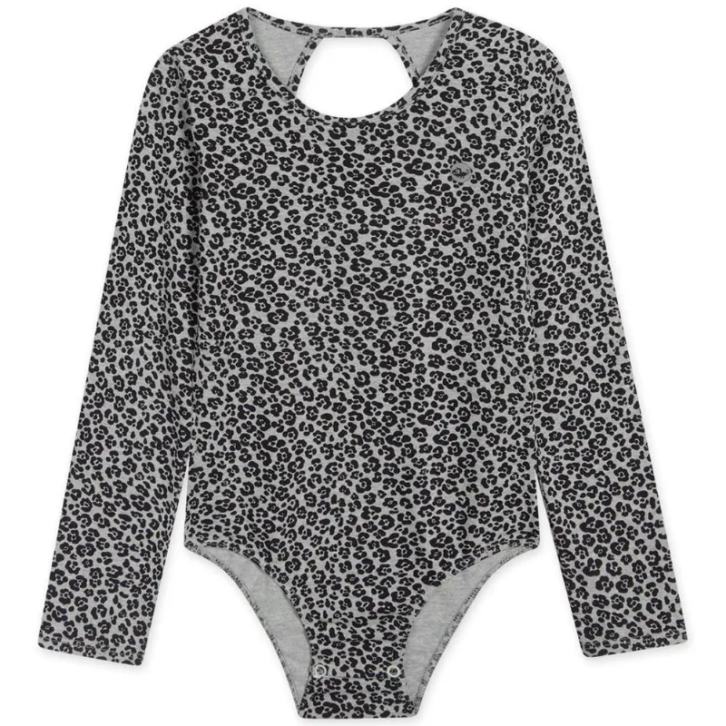 Body Manga Longa Antiviral Malha Menina Marisol Cinza 1P
