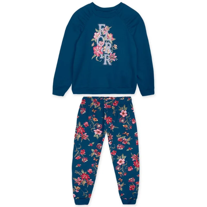 Conjunto Longo Moletom Menina Marisol Azul 6