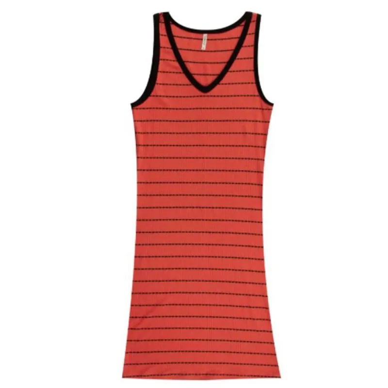 Vestido Listrado com Decote V H80184 Habana