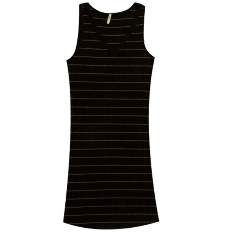 Vestido Listrado com Decote V H80184 Habana