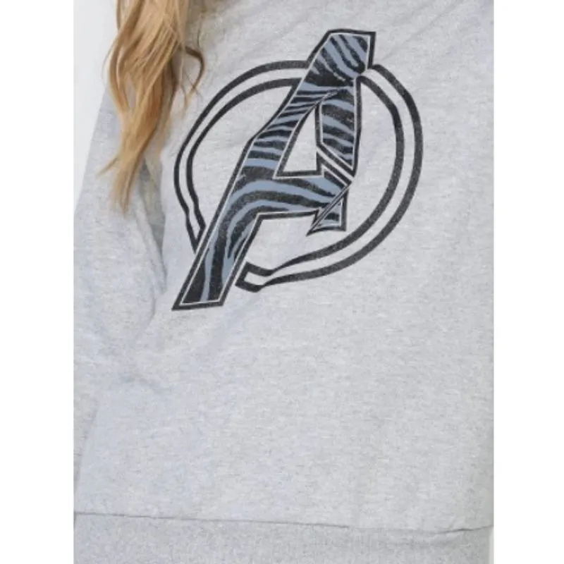 Blusa de Moletom Flanelada Fechada Cativa Marvel Vingadores