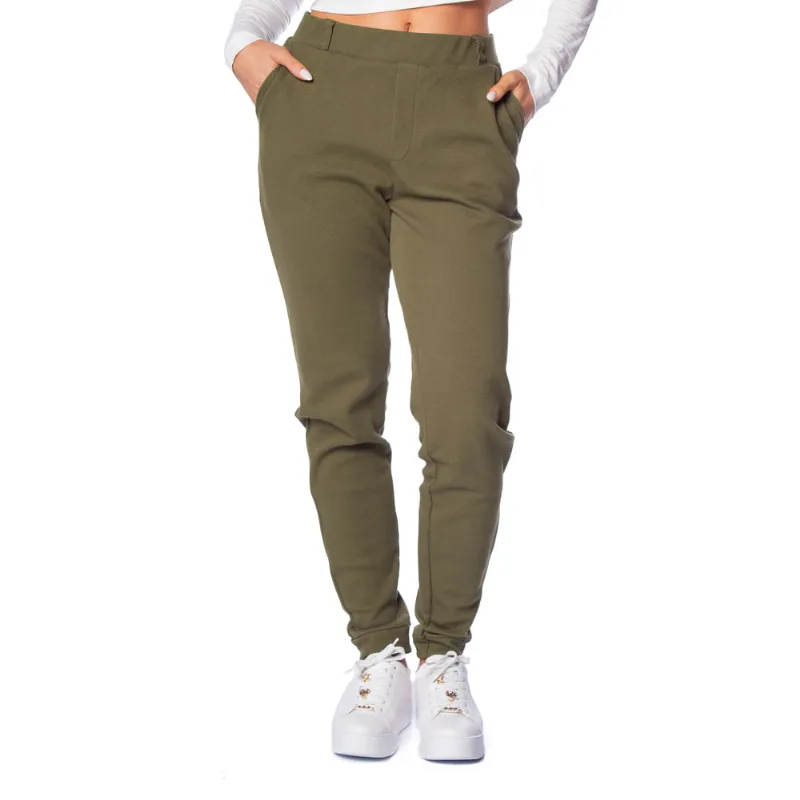 Calça Feminina Cativa Slim Malha Verde Musgo - M