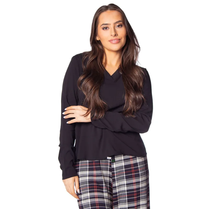 Blusa Feminina Cativa Viscose Gola V Preto - M