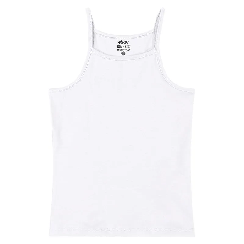 Blusa Infantil Menina Básica Elian Branco 12