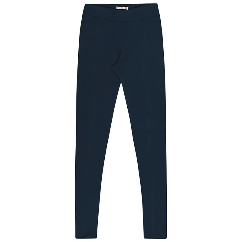 Calça Legging Moletom Adulto Feminina Recortes PP/GG - 52018-AZUL ESCURO-GG