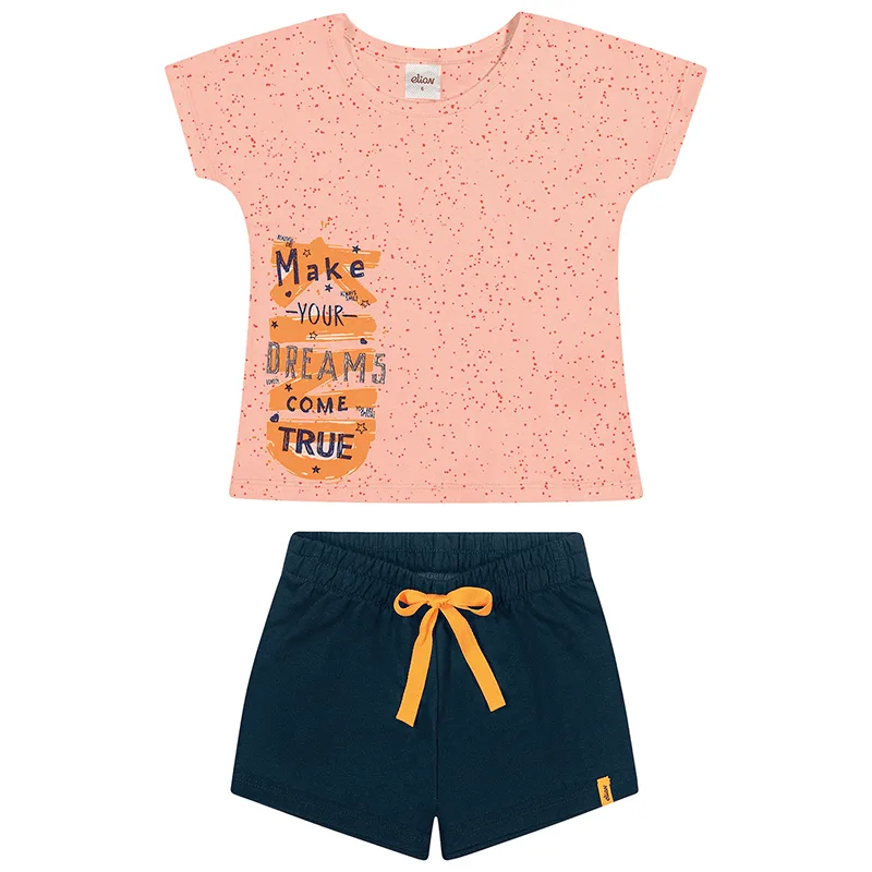 Conjunto Infantil Menina com Estampa Estampa Dreams 4/8 - 251436-SALMAO-8