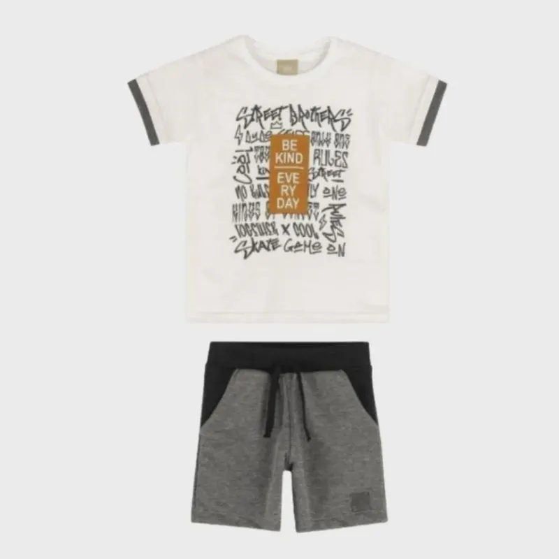 Conjunto Infantil Verão Be Kind Everyday 172945 - Elian Coloritá