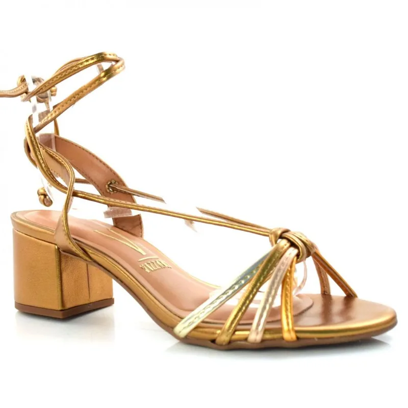 Sandália Feminina de Amarrar na Perna Vizzano Amarelo 6291985-14710 35