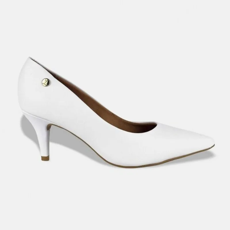 Sapato Scarpin Vizzano Bico Fino Salto Médio Pelica 1185.702.7286 34 / Branco
