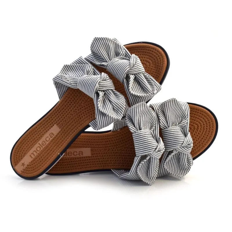 Sandália Rasteira Feminina Moleca Azul 5297424-20265 37