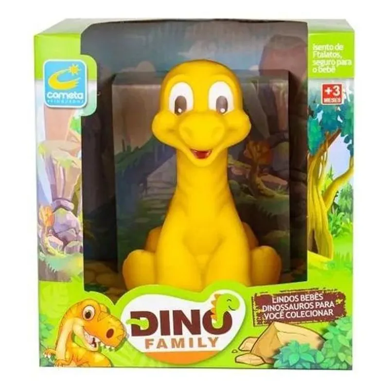 3x Dino Family Baby Branquiossauro - Brinquedos Cometa