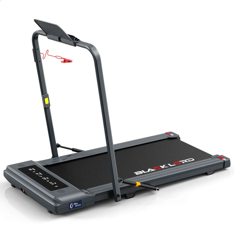 BLACK LORD Treadmill 2 IN 1 Electric Walking Pad Hydraulic Foldable 40cm Belt (Grey) Aussie Union Group