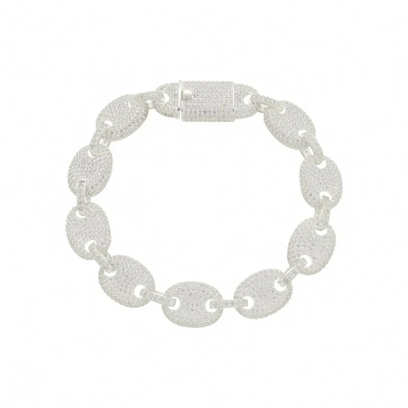 Pulseira Feminina Cravejado Ice Cuban Bracelete De Prata 925